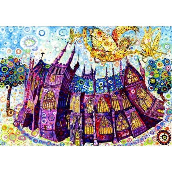 Sally Rich, Kolorowa katedra (204 el.) - Sklep Art Puzzle